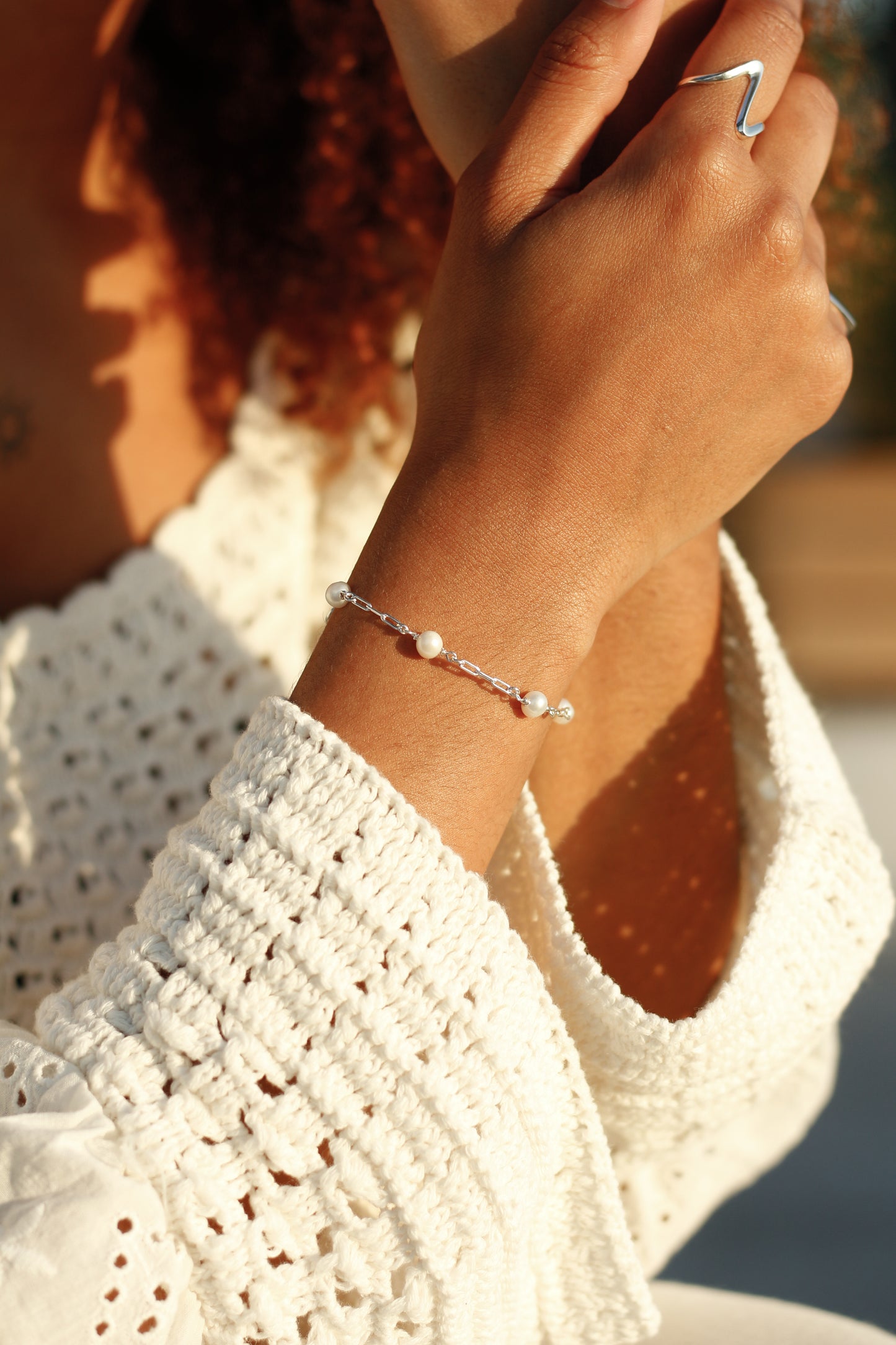 Pearl Link Chain Bracelet