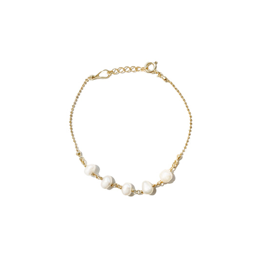 Round Chain Pearl Bracelet