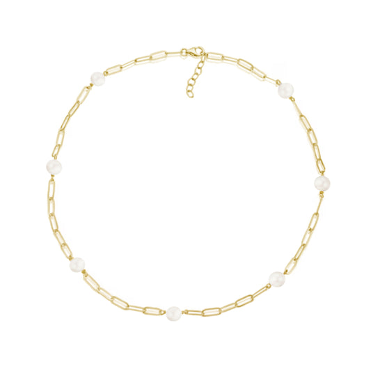 Pearl Link Chain Necklace