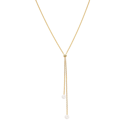 Adjustable Drop Pearl Necklace
