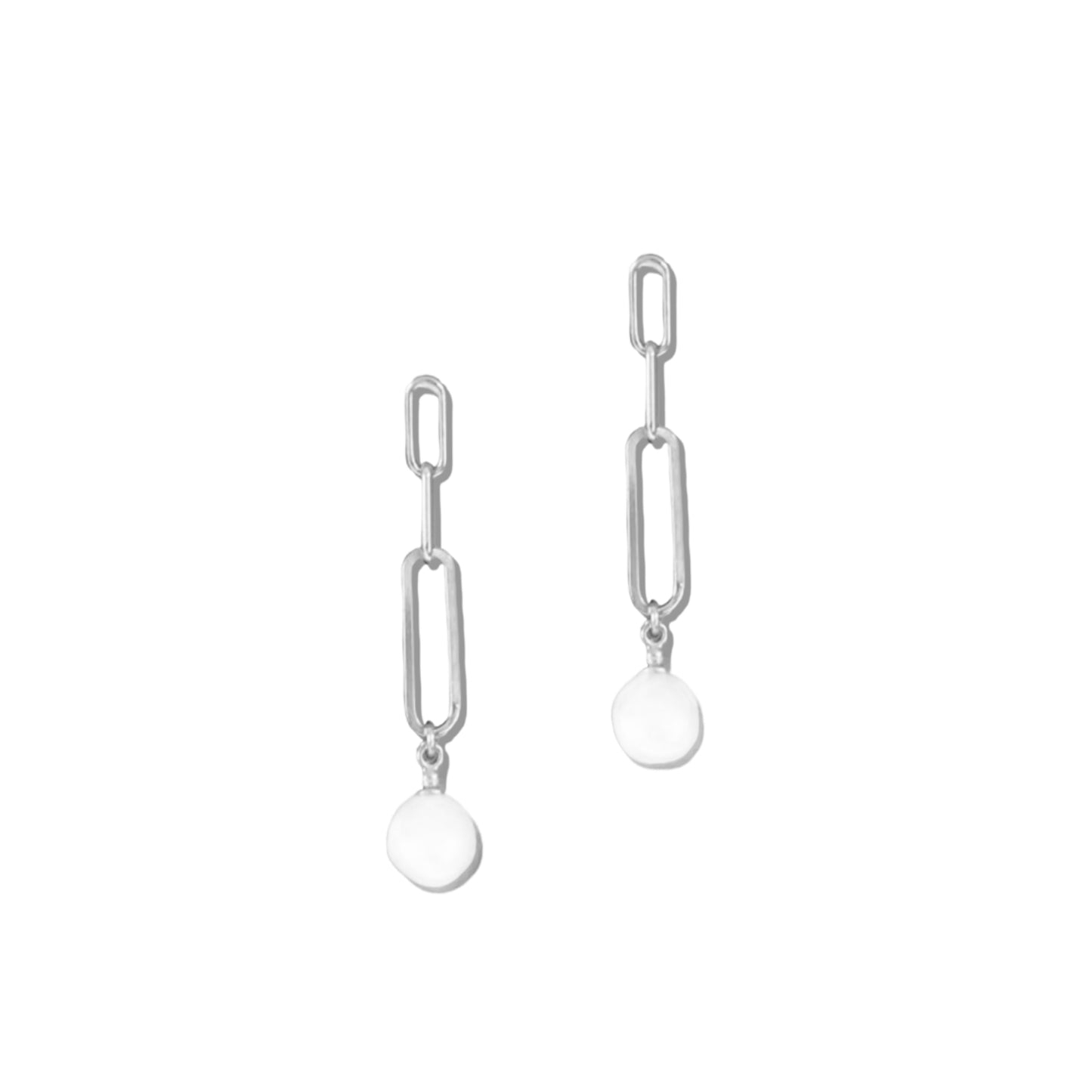 Paperclip Pearl Earrings