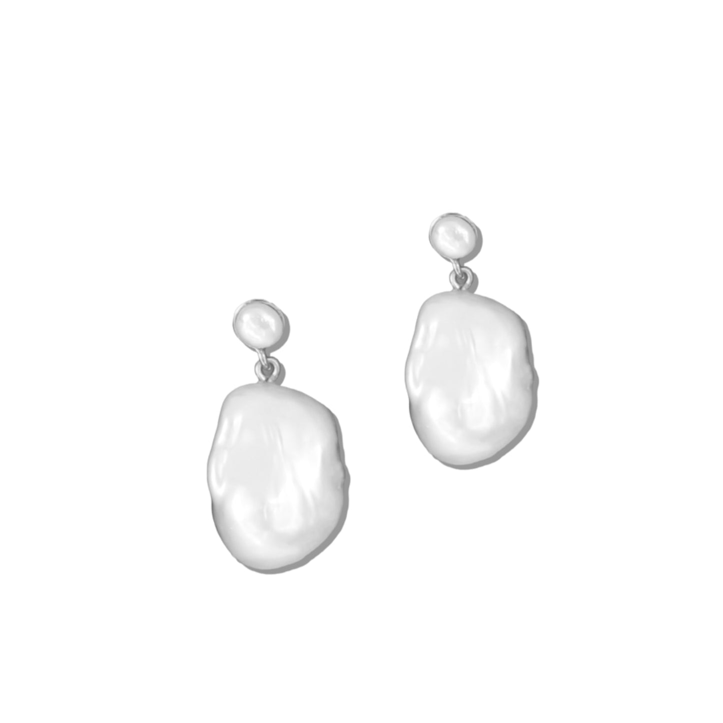 Large Baroque Pearl Stud Earrings