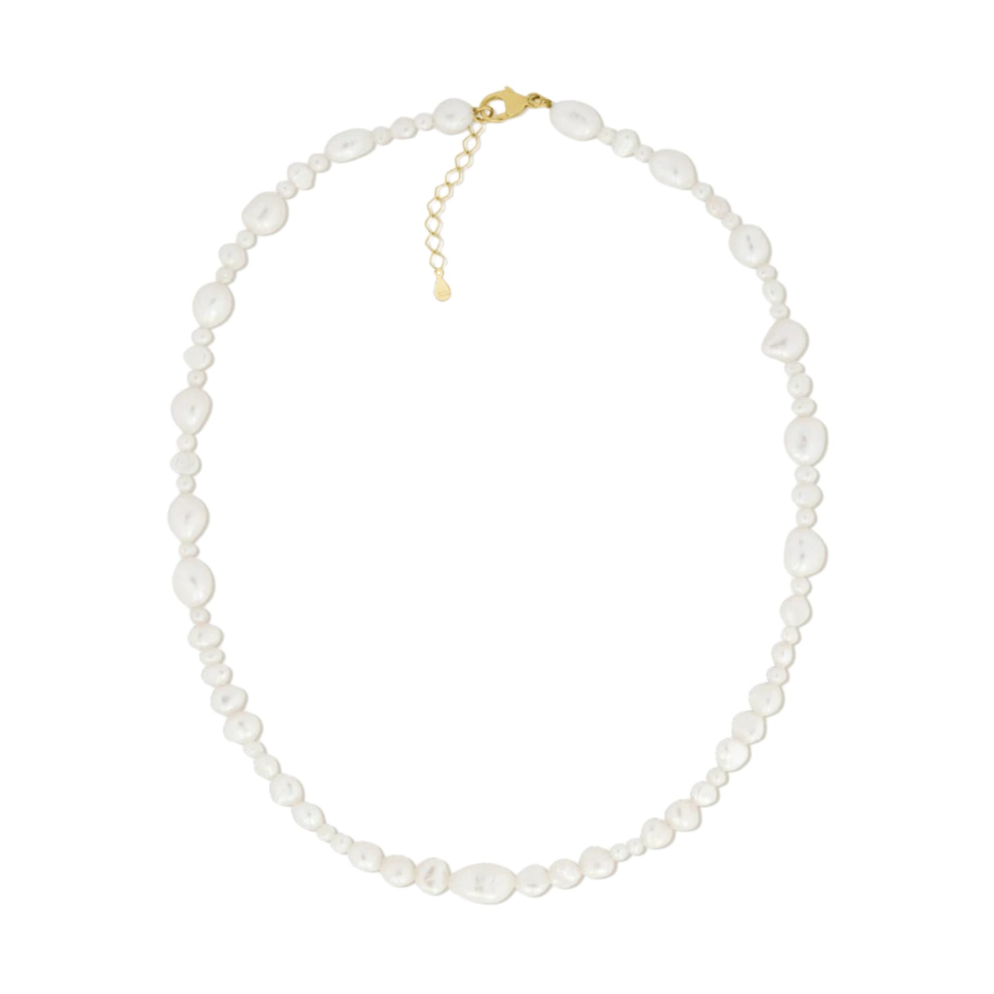 Irregular Round Pearl Necklace