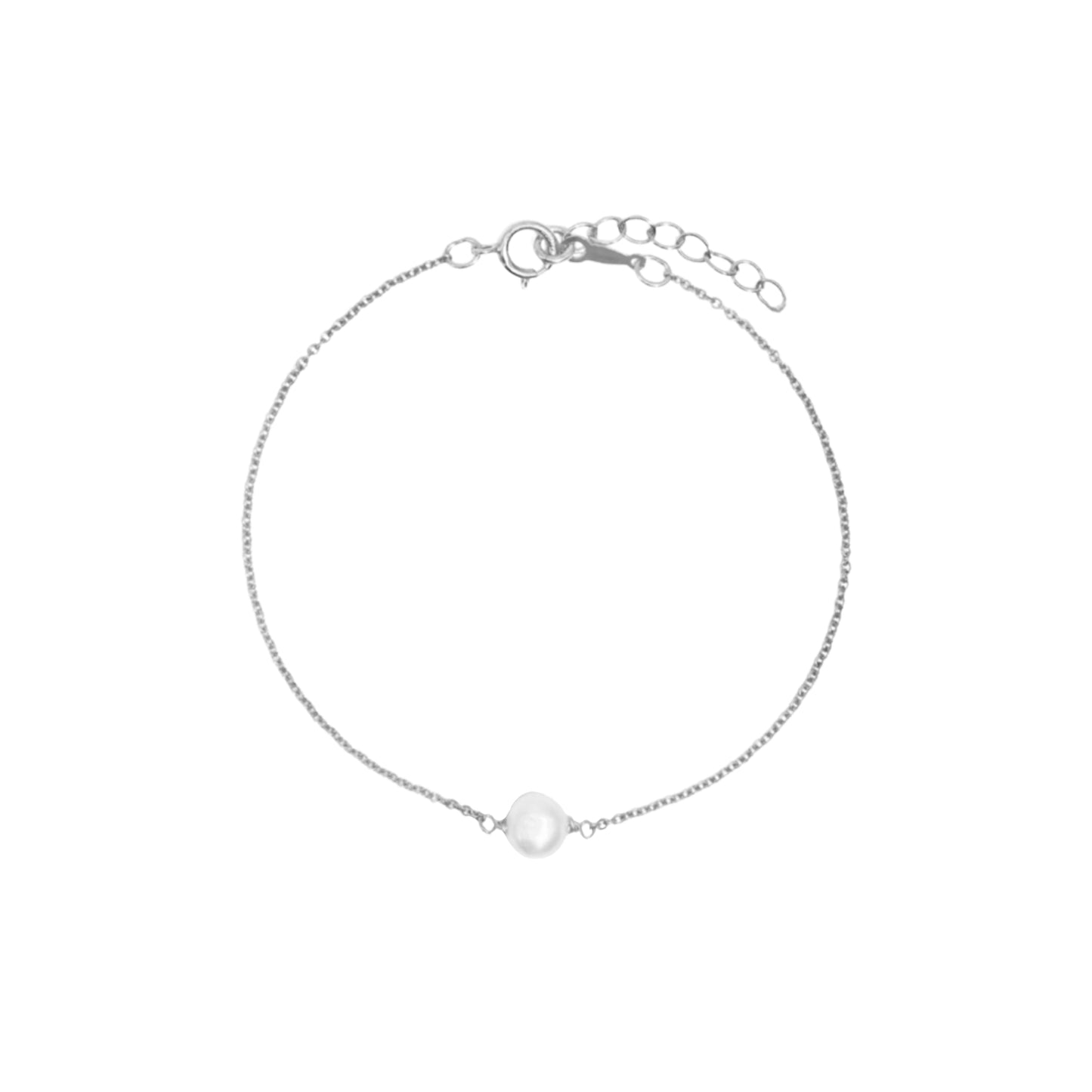 Minimal Single Pearl Bracelet