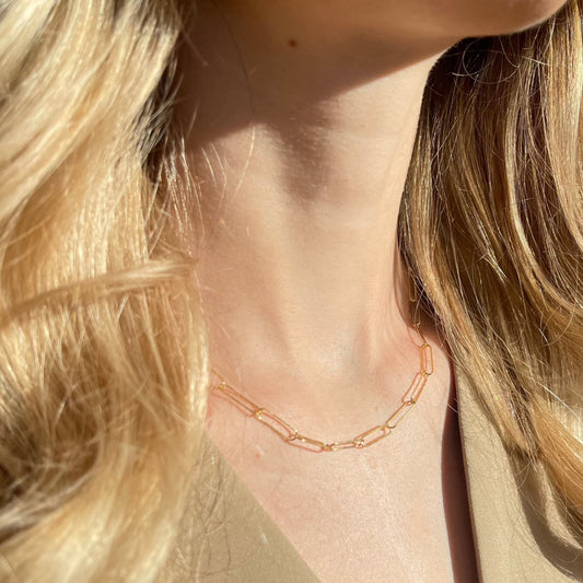 Short Thin Link Chain Necklace