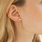 Chain Stud Pearl Earrings