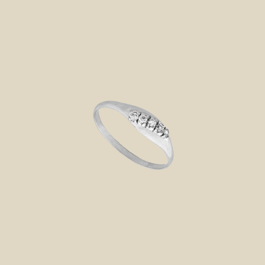 Oyster Slim Signet Ring