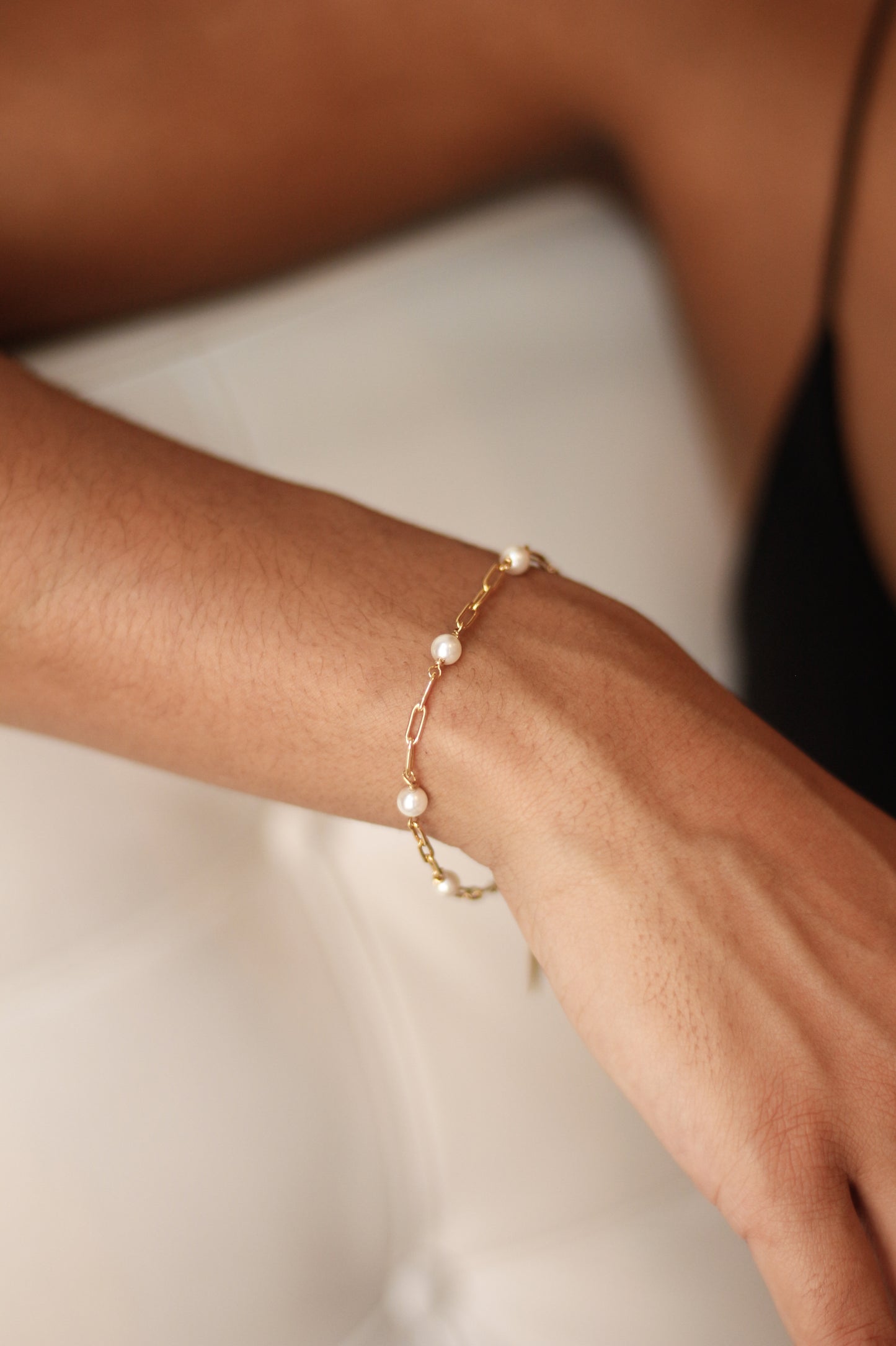 Pearl Link Chain Bracelet