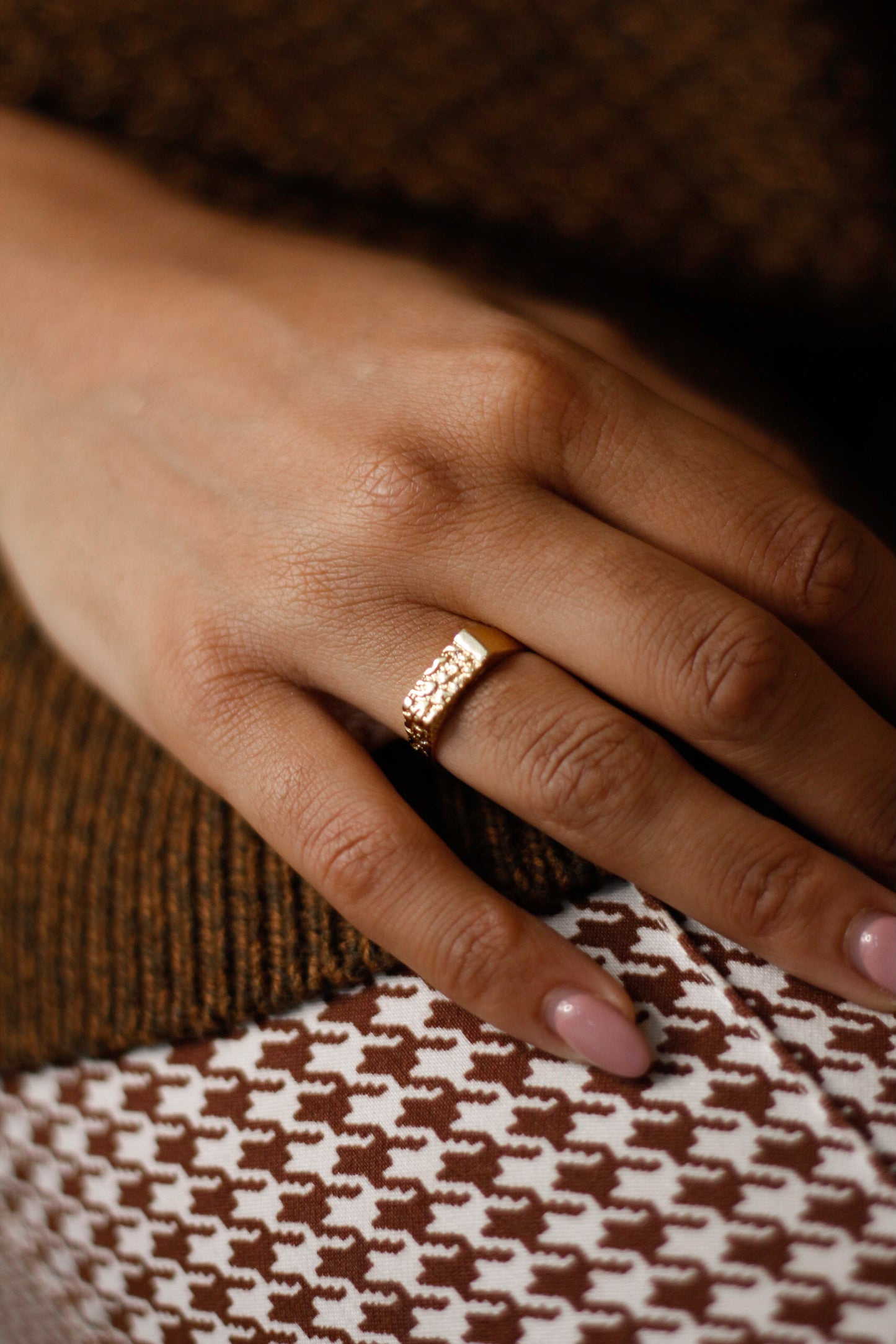 Textured Signet Ring