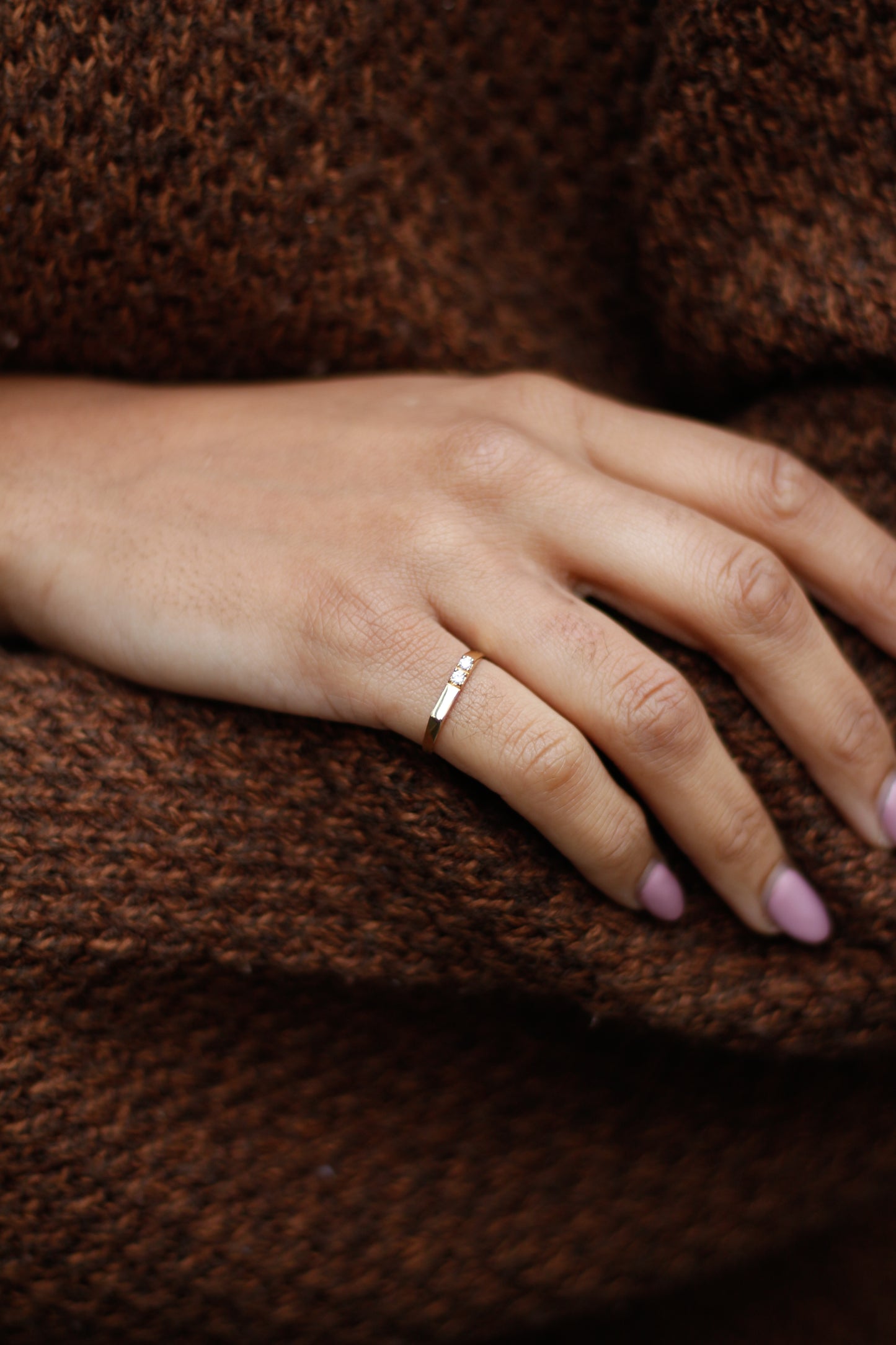 Signet Ring with Zirconia