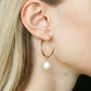 Large Hoop Pearl Earrings